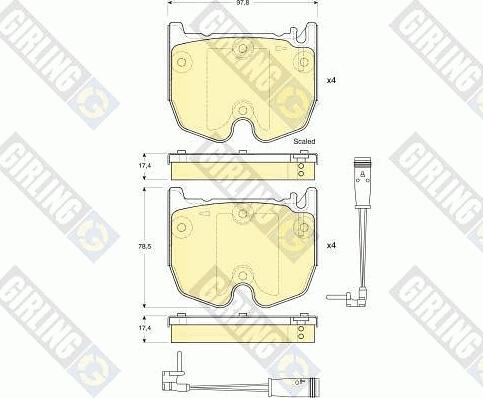 Girling 6115999 - Kit pastiglie freno, Freno a disco autozon.pro