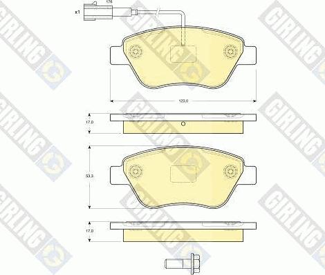 Girling 6115904 - Kit pastiglie freno, Freno a disco autozon.pro