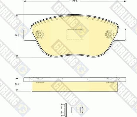 Girling 6115914 - Kit pastiglie freno, Freno a disco autozon.pro