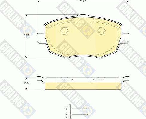 Girling 6115931 - Kit pastiglie freno, Freno a disco autozon.pro