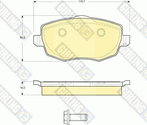 Girling 6115921 - Kit pastiglie freno, Freno a disco autozon.pro