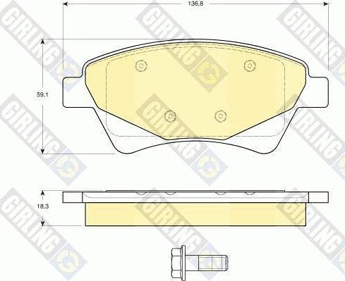 Ditas DFB3694 - Kit pastiglie freno, Freno a disco autozon.pro