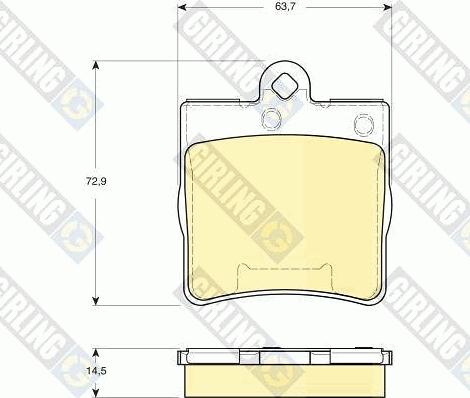 Girling 6115452 - Kit pastiglie freno, Freno a disco autozon.pro