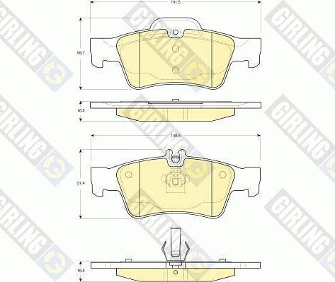 Girling 6115462 - Kit pastiglie freno, Freno a disco autozon.pro