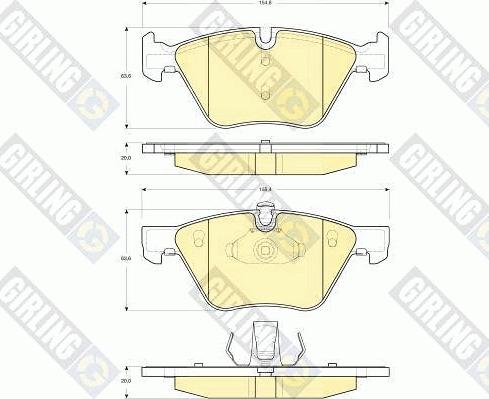 Girling 6115592 - Kit pastiglie freno, Freno a disco autozon.pro