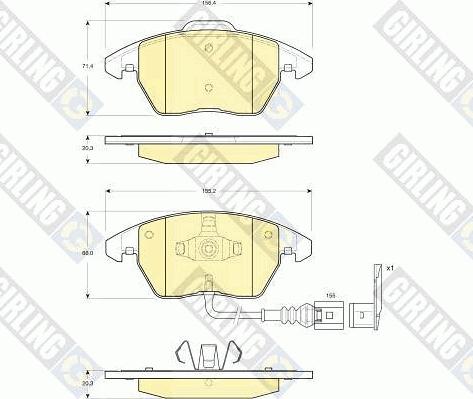 Girling 6115502 - Kit pastiglie freno, Freno a disco autozon.pro