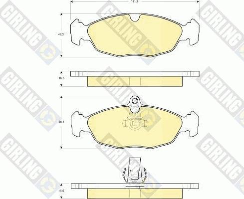 Girling 6115692 - Kit pastiglie freno, Freno a disco autozon.pro