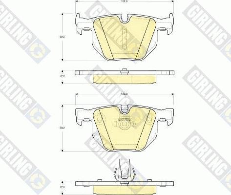 Girling 6115602 - Kit pastiglie freno, Freno a disco autozon.pro