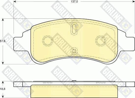 Girling 6115634 - Kit pastiglie freno, Freno a disco autozon.pro