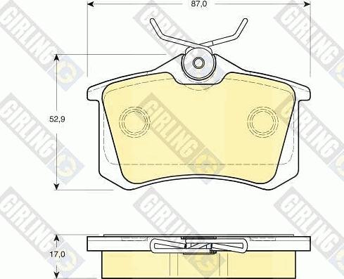 Girling 6115041 - Kit pastiglie freno, Freno a disco autozon.pro