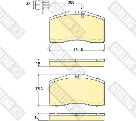 Girling 6115069 - Kit pastiglie freno, Freno a disco autozon.pro