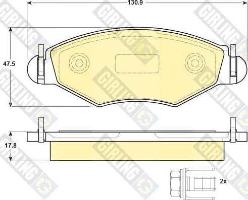 Girling 6115004 - Kit pastiglie freno, Freno a disco autozon.pro