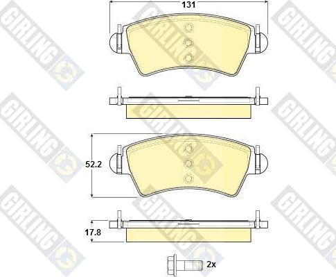 Girling 6115014 - Kit pastiglie freno, Freno a disco autozon.pro