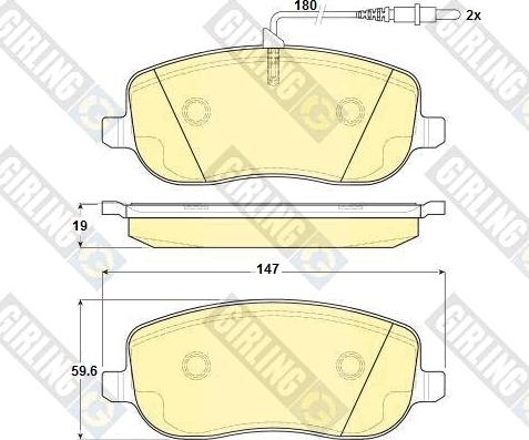 Girling 6115031 - Kit pastiglie freno, Freno a disco autozon.pro