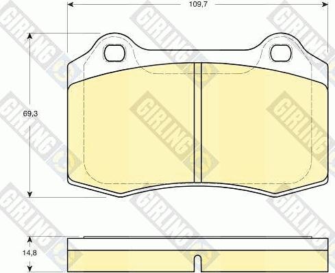 Girling 6115139 - Kit pastiglie freno, Freno a disco autozon.pro