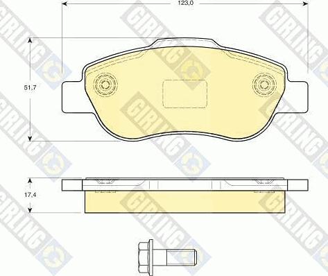 Girling 6115894 - Kit pastiglie freno, Freno a disco autozon.pro