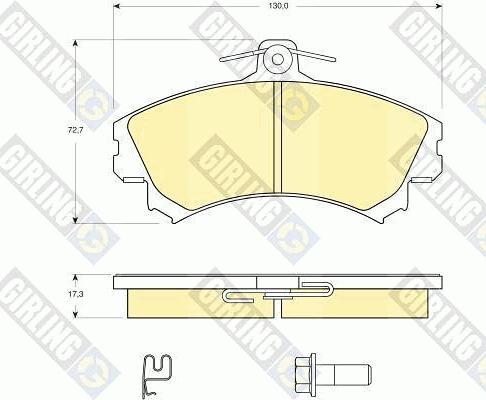 Girling 6115841 - Kit pastiglie freno, Freno a disco autozon.pro