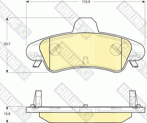 Girling 6115803 - Kit pastiglie freno, Freno a disco autozon.pro