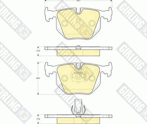 Girling 6115302 - Kit pastiglie freno, Freno a disco autozon.pro