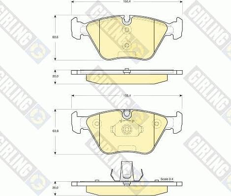 Girling 6115312 - Kit pastiglie freno, Freno a disco autozon.pro