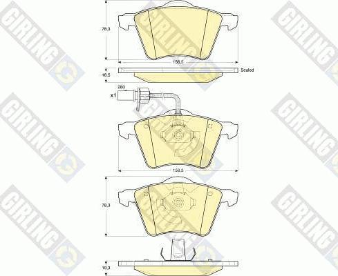 Girling 6115382 - Kit pastiglie freno, Freno a disco autozon.pro