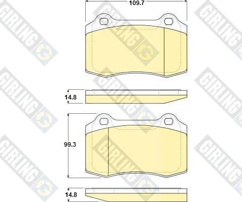 Girling 6115379 - Kit pastiglie freno, Freno a disco autozon.pro