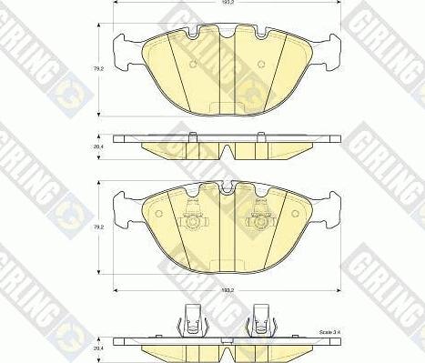 Girling 6115292 - Kit pastiglie freno, Freno a disco autozon.pro