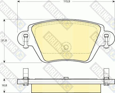 Girling 6115254 - Kit pastiglie freno, Freno a disco autozon.pro