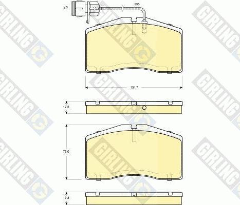 Girling 6115239 - Kit pastiglie freno, Freno a disco autozon.pro