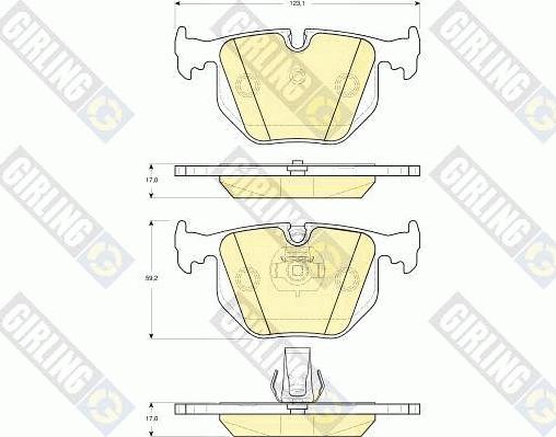 Girling 6115272 - Kit pastiglie freno, Freno a disco autozon.pro