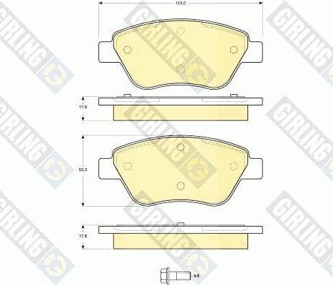 Girling 6115794 - Kit pastiglie freno, Freno a disco autozon.pro