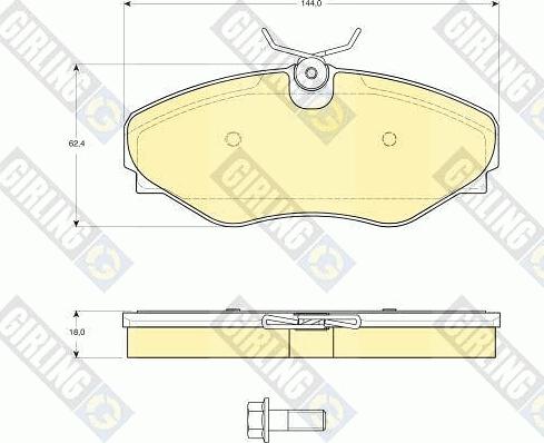 Girling 6115741 - Kit pastiglie freno, Freno a disco autozon.pro