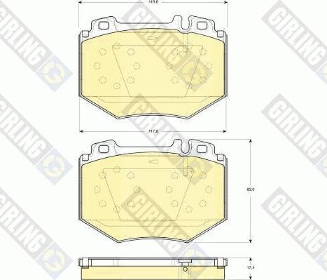 Girling 6115759 - Kit pastiglie freno, Freno a disco autozon.pro