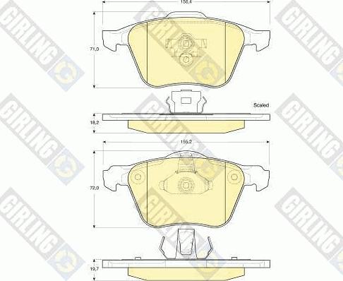 Girling 6115762 - Kit pastiglie freno, Freno a disco autozon.pro