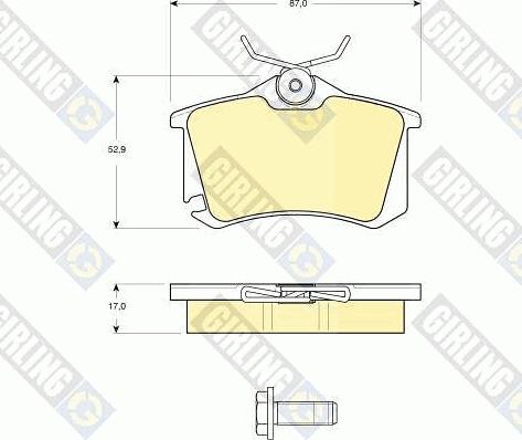 Girling 6115781 - Kit pastiglie freno, Freno a disco autozon.pro