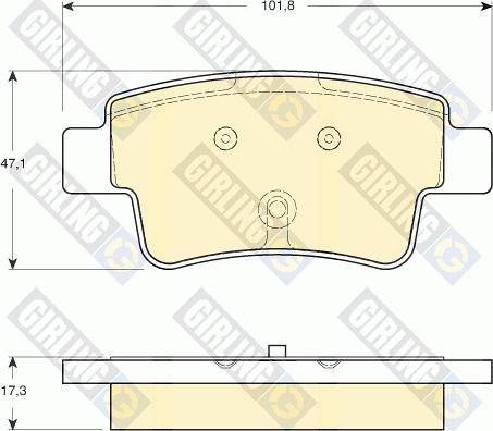 Girling 6116564 - Kit pastiglie freno, Freno a disco autozon.pro