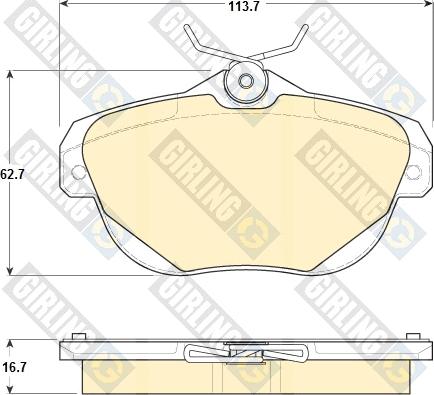 Girling 6116641 - Kit pastiglie freno, Freno a disco autozon.pro