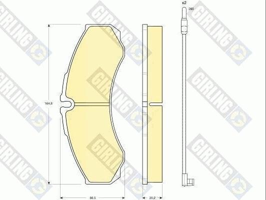 Girling 6116099 - Kit pastiglie freno, Freno a disco autozon.pro