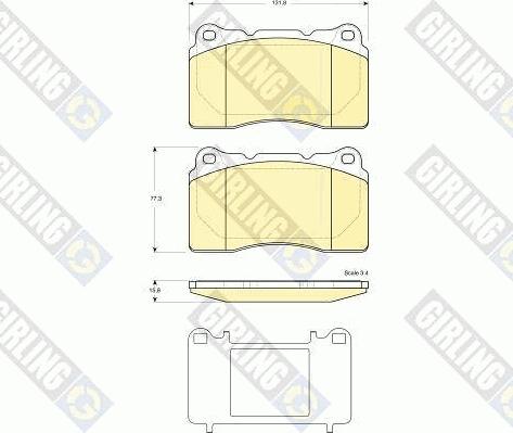 Girling 6116089 - Kit pastiglie freno, Freno a disco autozon.pro