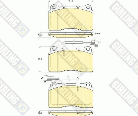 Girling 6116039 - Kit pastiglie freno, Freno a disco autozon.pro