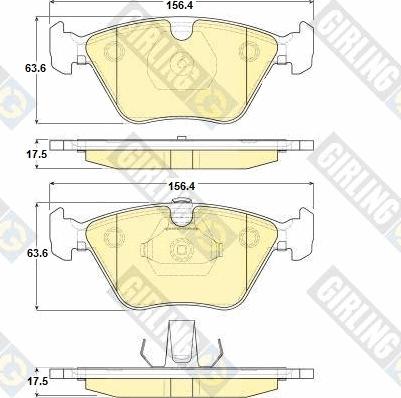 Girling 6116192 - Kit pastiglie freno, Freno a disco autozon.pro