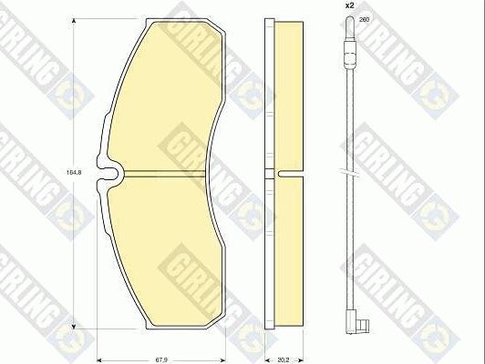 Girling 6116109 - Kit pastiglie freno, Freno a disco autozon.pro