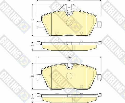 Girling 6116111 - Kit pastiglie freno, Freno a disco autozon.pro