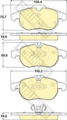 Girling 6116132 - Kit pastiglie freno, Freno a disco autozon.pro