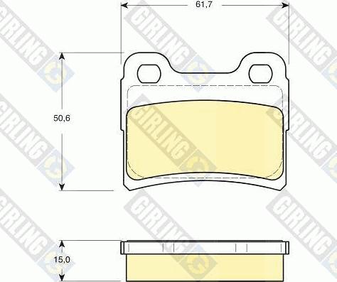 Girling 6116392 - Kit pastiglie freno, Freno a disco autozon.pro