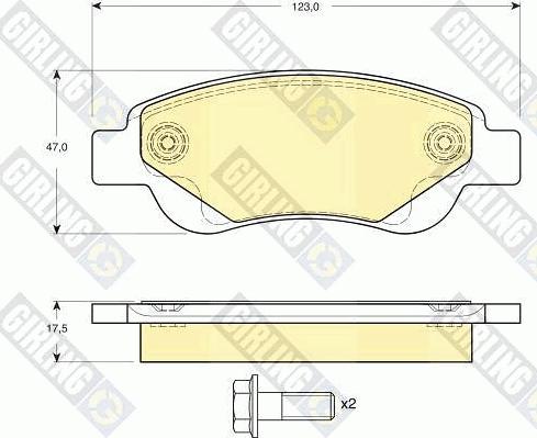 Girling 6116334 - Kit pastiglie freno, Freno a disco autozon.pro