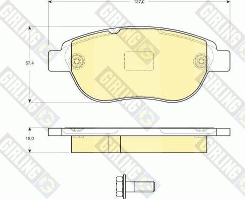 Girling 6116244 - Kit pastiglie freno, Freno a disco autozon.pro