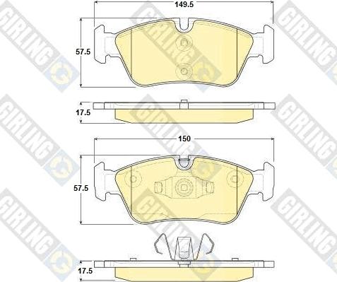 Girling 6116252 - Kit pastiglie freno, Freno a disco autozon.pro