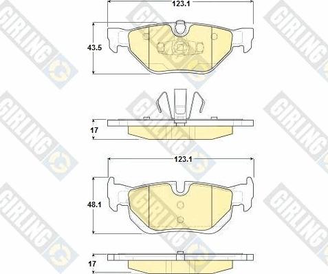 Girling 6116262 - Kit pastiglie freno, Freno a disco autozon.pro