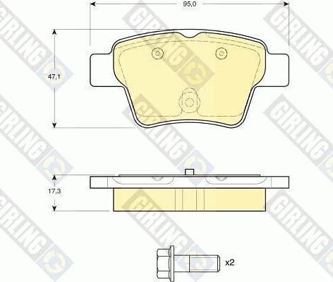 Girling 6116204 - Kit pastiglie freno, Freno a disco autozon.pro